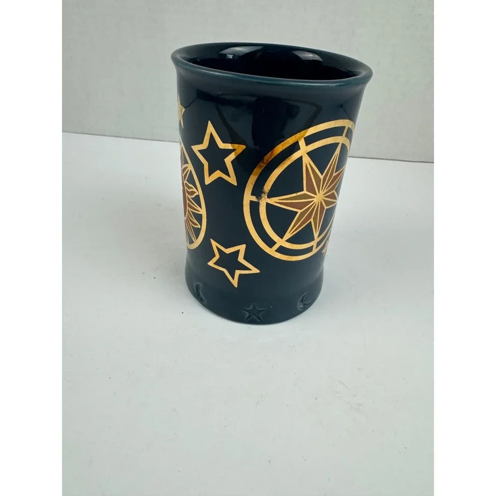 Springmaid WS Cosmos Tumbler Navy Blue Gold Sun Moon Stars Celestial DW6605.NV